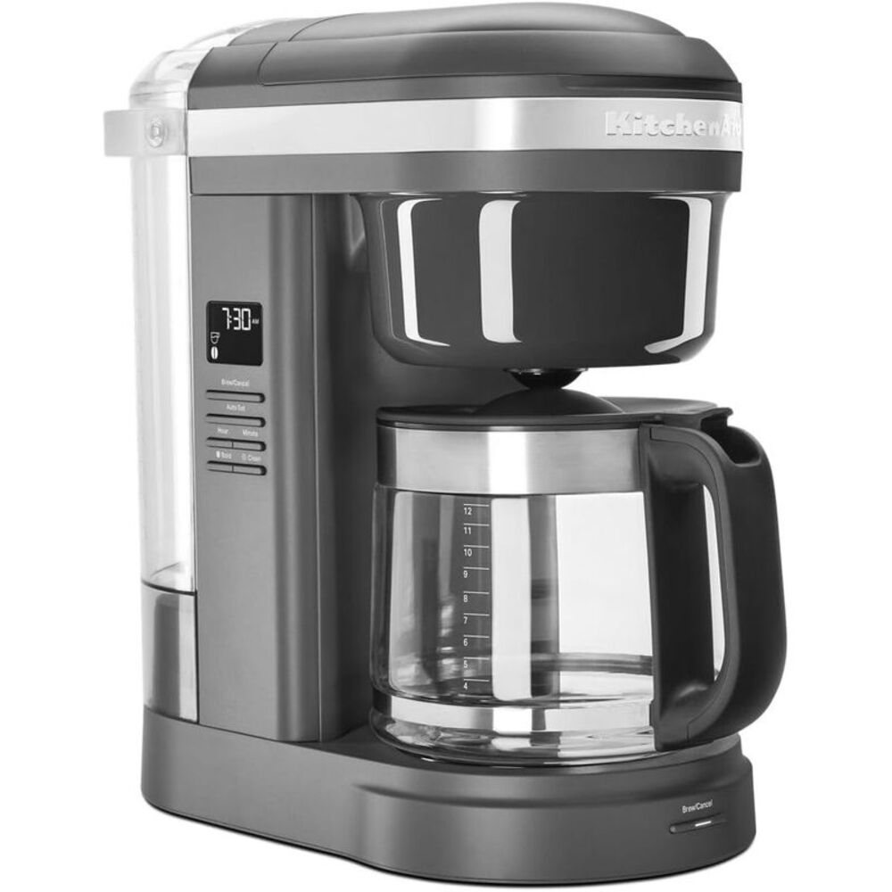 KitchenAid -  12-Cup Coffee Maker with Spiral Showerh Gray